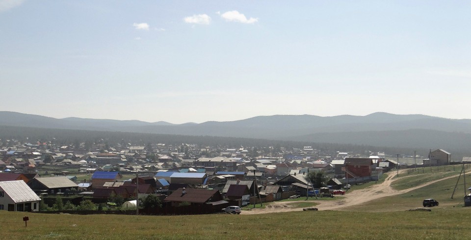 Russia - Lake Baikal - View of Khuzhir (without much smoke haze)