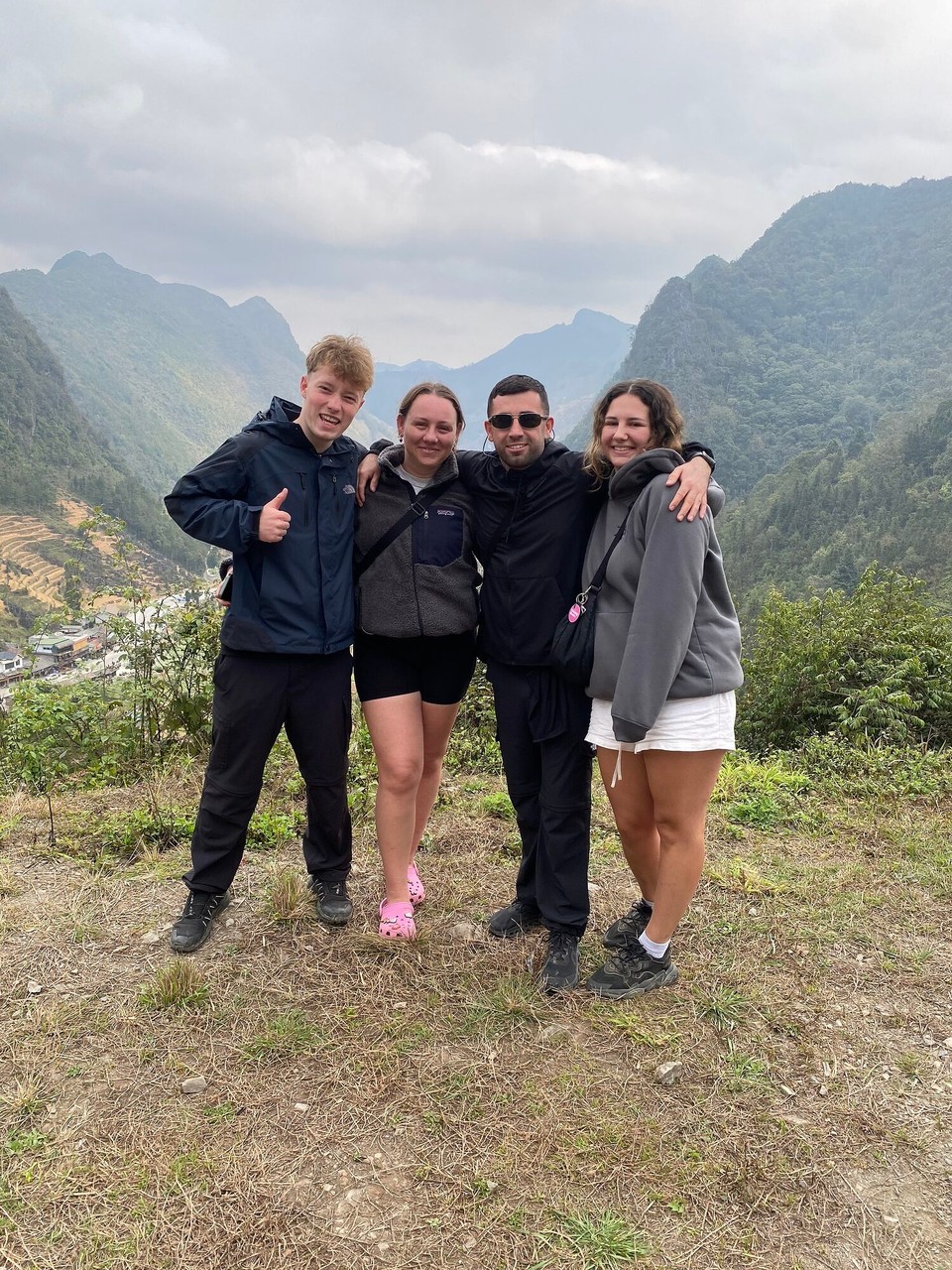 Vietnam - Ha Giang - Cute pics were taken here. This is Ethan and Jake from our group. Ethan is 18 from Oxford and Jake is 29 from Liverpool 
