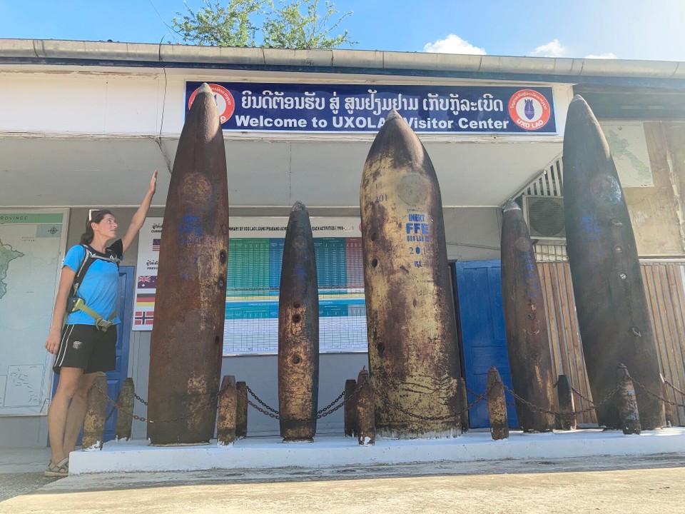 Laos - Luang Prabang - Damit man mal eine Vorstellung bekommt, wie groß die Dinger tatsächlich sind!