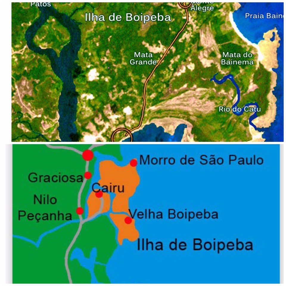 Brasilien - Cairu - Plan der Inseln