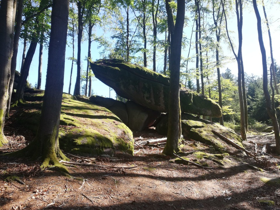 Deutschland - Höchstädt im Fichtelgebirge - Der Wackelstein... Von mir nicht zum Wackeln zu bringen 