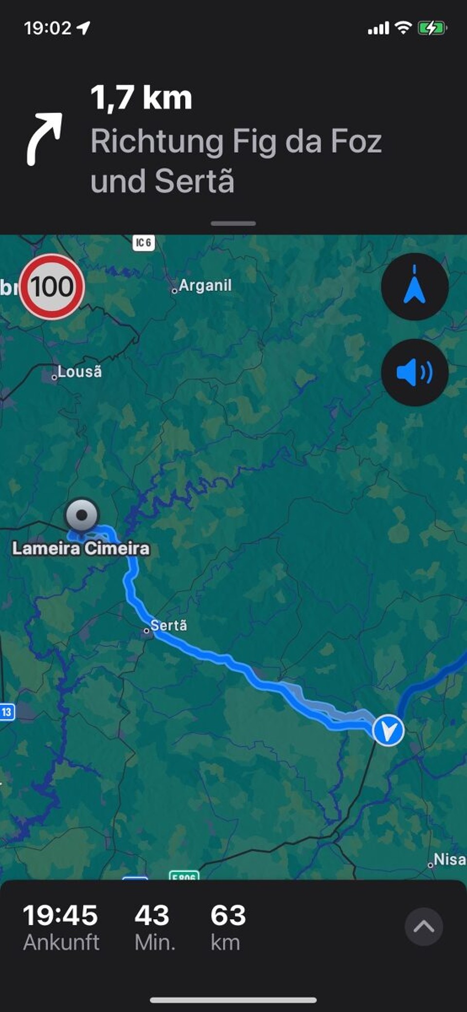 Portugal - Fratel - Jetzt nur noch 60 km über die Dörfer und ich bin da!
