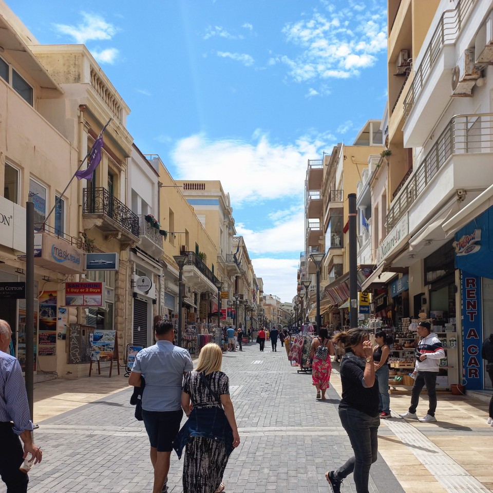 Griechenland - Iraklion - Heraklion Einkaufsstrasse. 