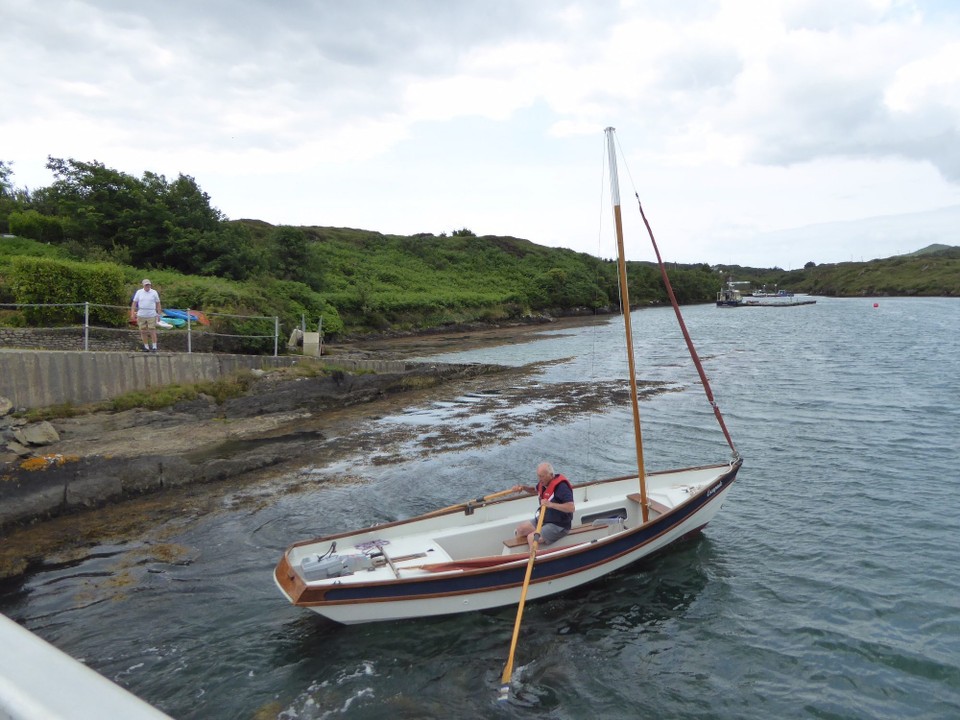 Ireland - Bere Island - There is a community feel about the marina. Everyone is friendly and helpful, and there’s lots going on. This chap was trying to row away from the pontoon ramp in high winds, and everyone rallied around to get him tied up successfully.