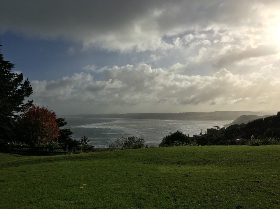 New Zealand - Raglan - Und hier sind wir dann in Raglan - das war meine Aussicht beim aufstehen 
Da will man nicht mehr schlafen :) 