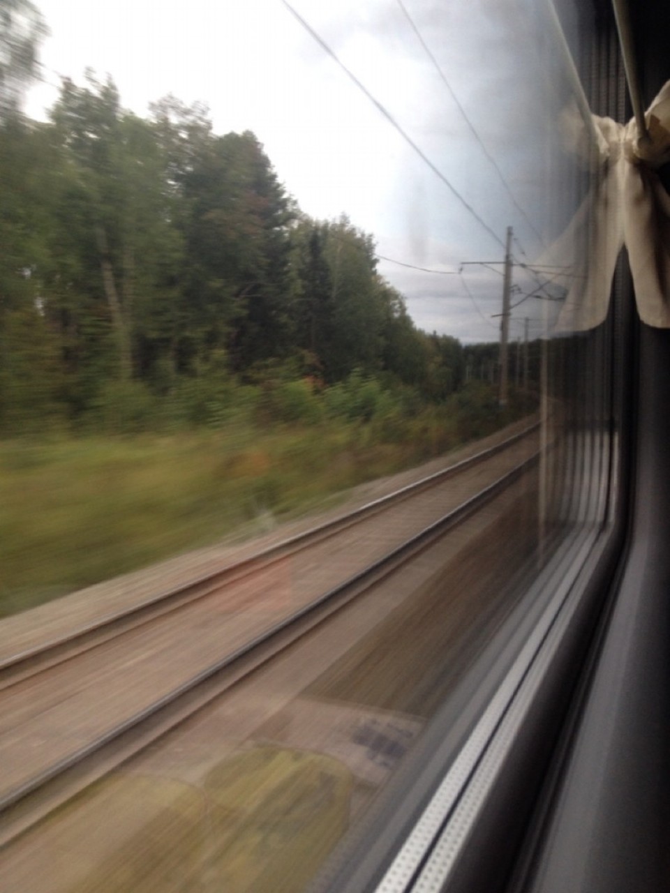 Russia - Perm - Meestal alleen bomen, maar hier een stukje rails als uitzicht :-)