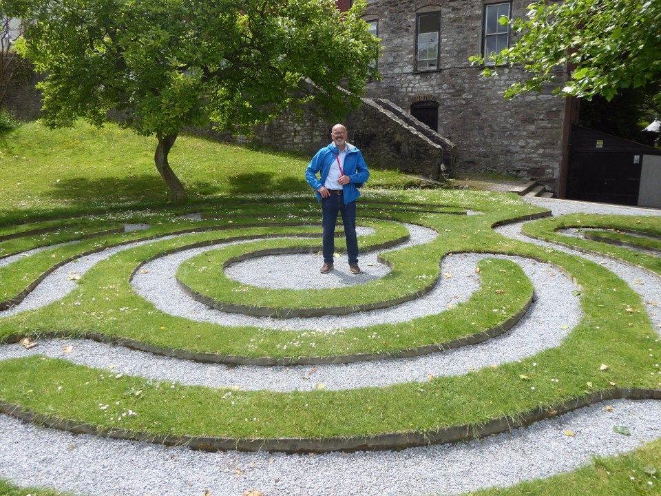 Ireland - Cork - A labyrinth based on the 1200AD design at Chartres Cathedral, France, has been created in the grounds. Originally from Greek mythology, they become popular in churches across Europe in the 12th century.  