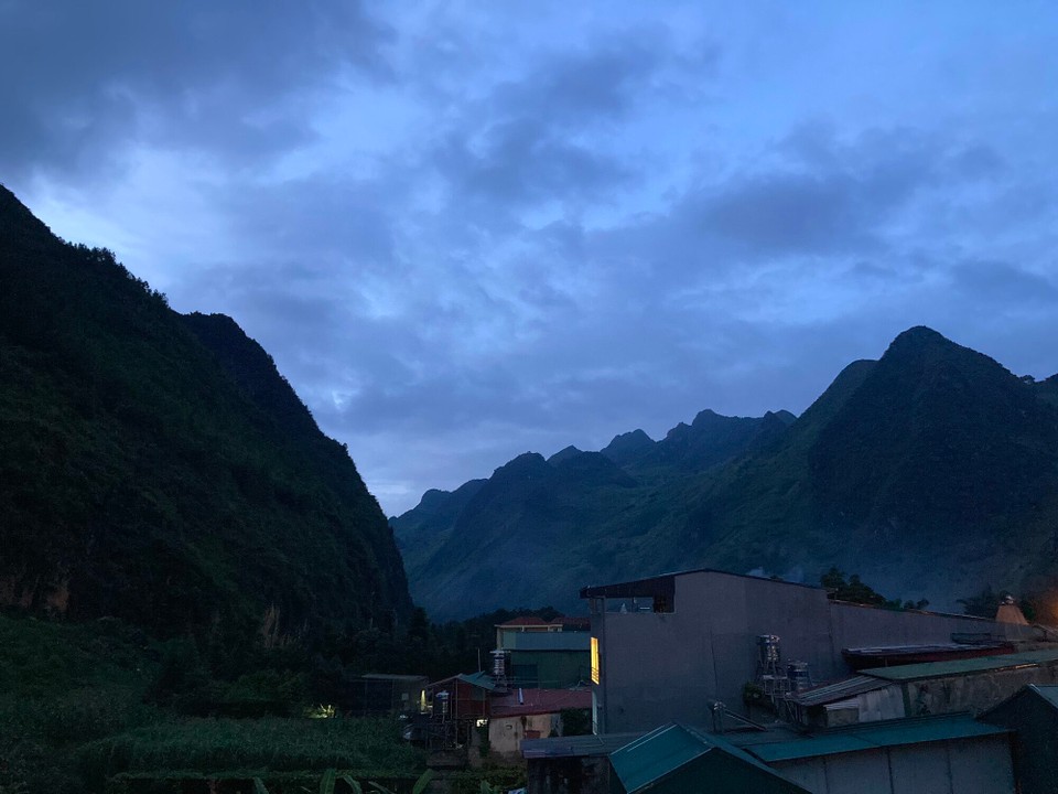 Vietnam - Meo Vac - Ausblick von unserer Unterkunft heute