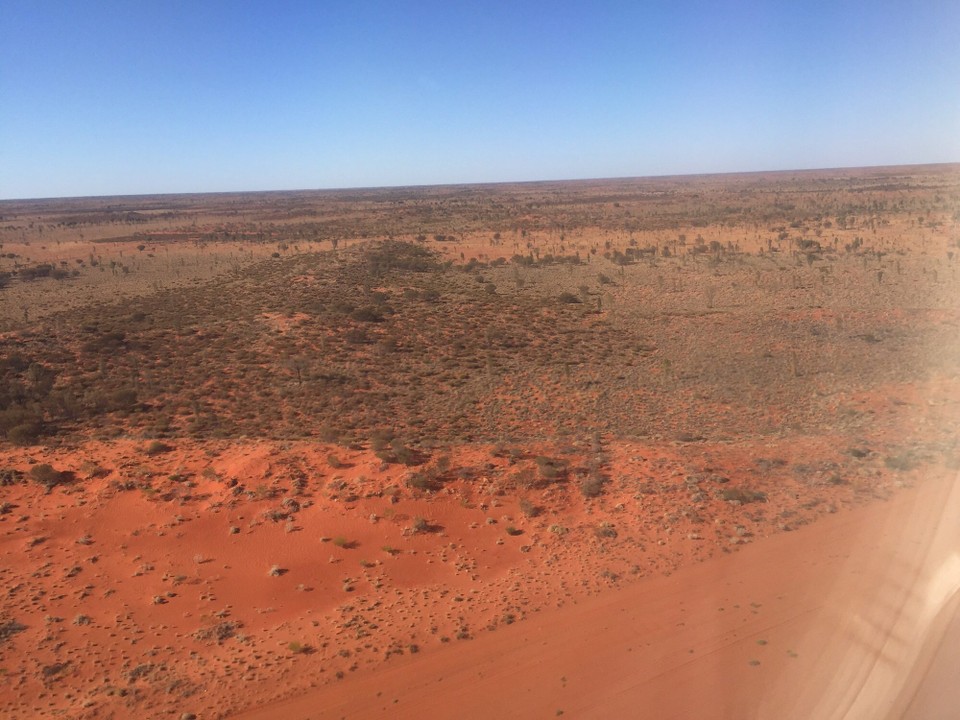 Australien - Cairns North - Das Red Center ist aus der Luft betrachtet wirklich rot. 