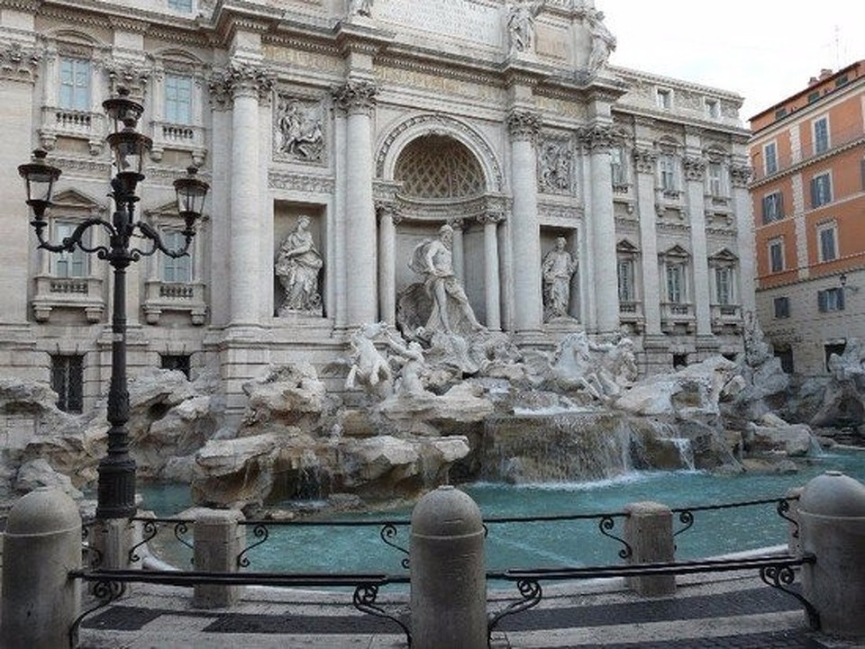 Italy - Roma - Trevi Fountain in the morning