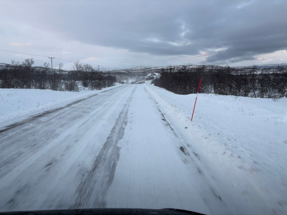 Schweden - Kiruna - Wieder vereiste Straßen 
