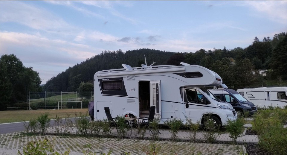 Deutschland - Schmalkalden - Auf dem Stellplatz am Stadtbad
