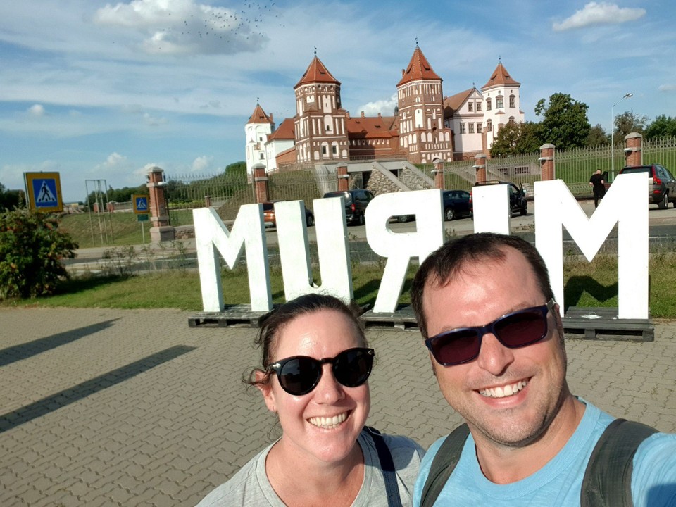 Belarus - Niasviž - A sort of I love... sign in Mir