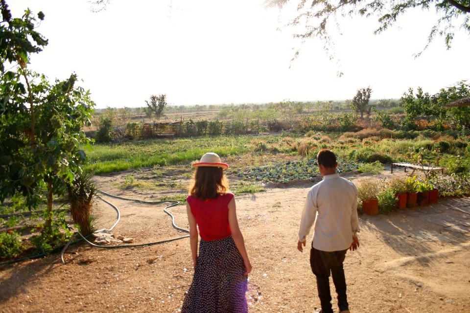 Lakshman Sagar -  - visiting the own vegetable garden