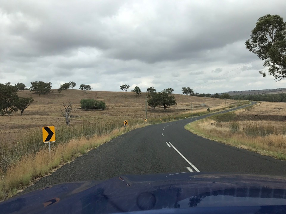 Australia - Mudgee - 180 kilometers on this road from Scone to Mudgee.. long drive with vannymcvan!