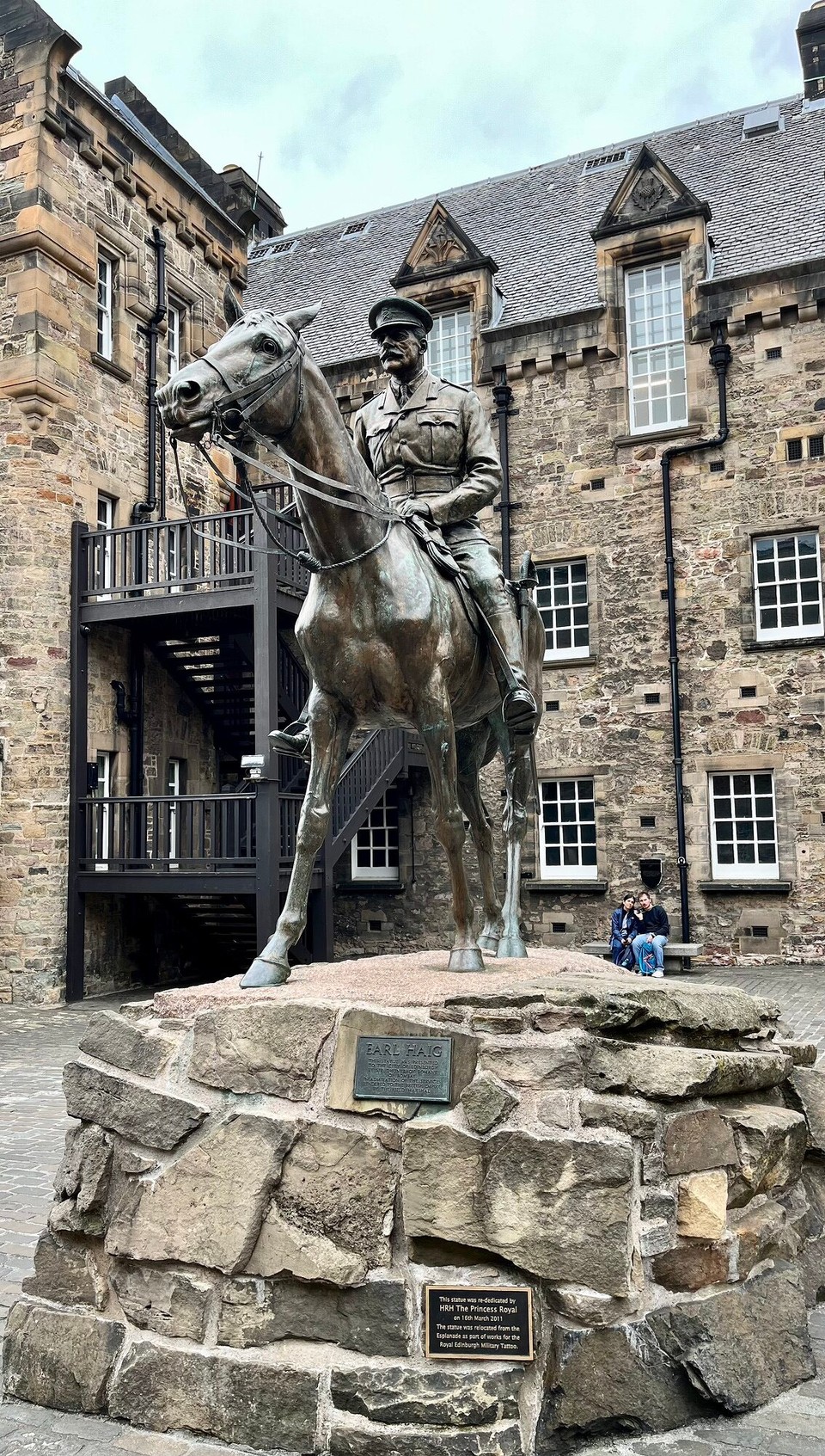 Vereinigtes Königreich - Edinburgh - Statue dédiée à Earl Haig (1861-1928), chef militaire de haut rang et cofondateur de la British Legion. 