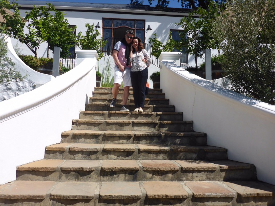 Südafrika - Stellenbosch - Die Treppe wird schon mal ausprobiert