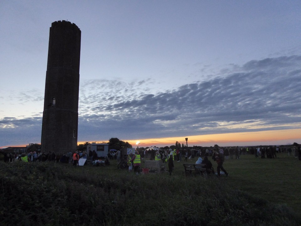 United Kingdom - Frinton-On-Sea - In the evening we cycled to the Naze to witness the lighting of one of the beacons around the country.