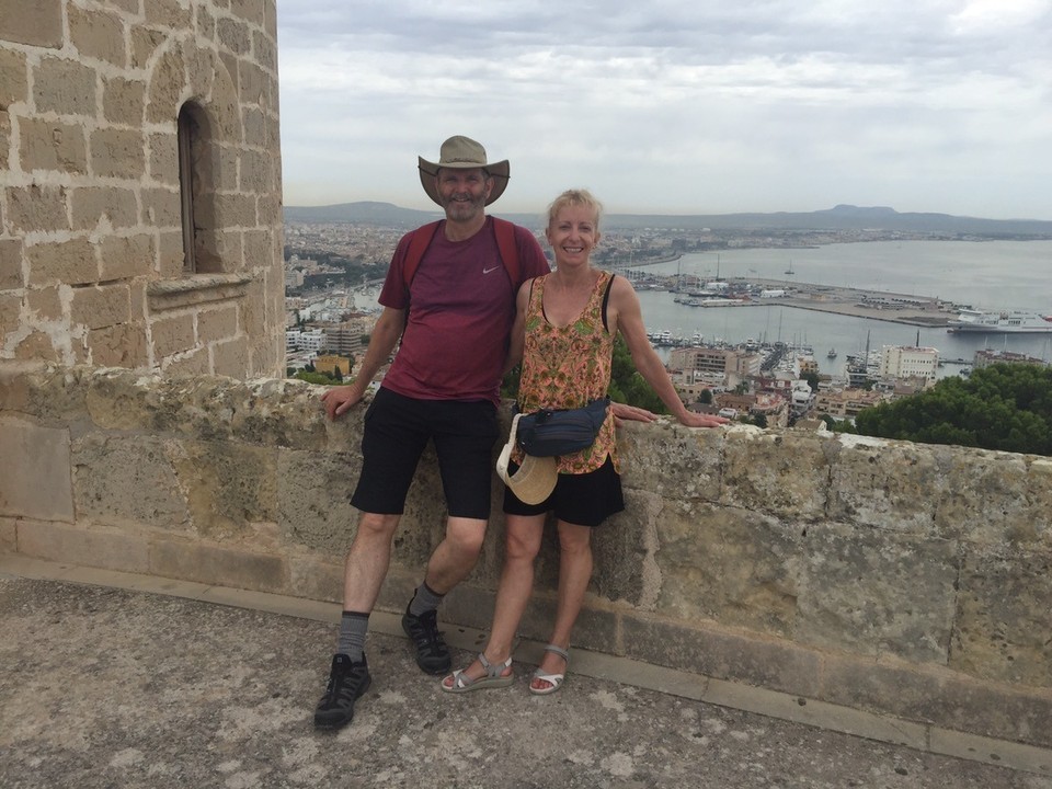  - Spain, Palma de Mallorca - On the third level of Castell de Bellver. 