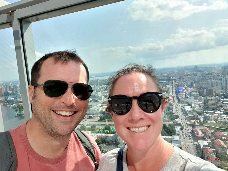 Russia - Yekaterinburg - Us at the viewing platform