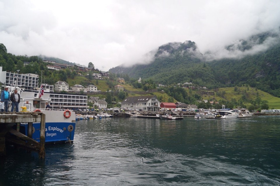 Norwegen - Geiranger - Kleine Stadt.