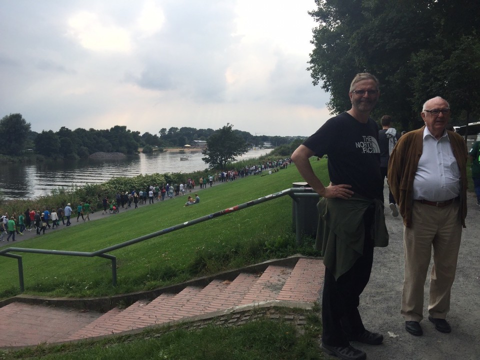 Germany - Bremen - Walking home. A constant stream of people. 