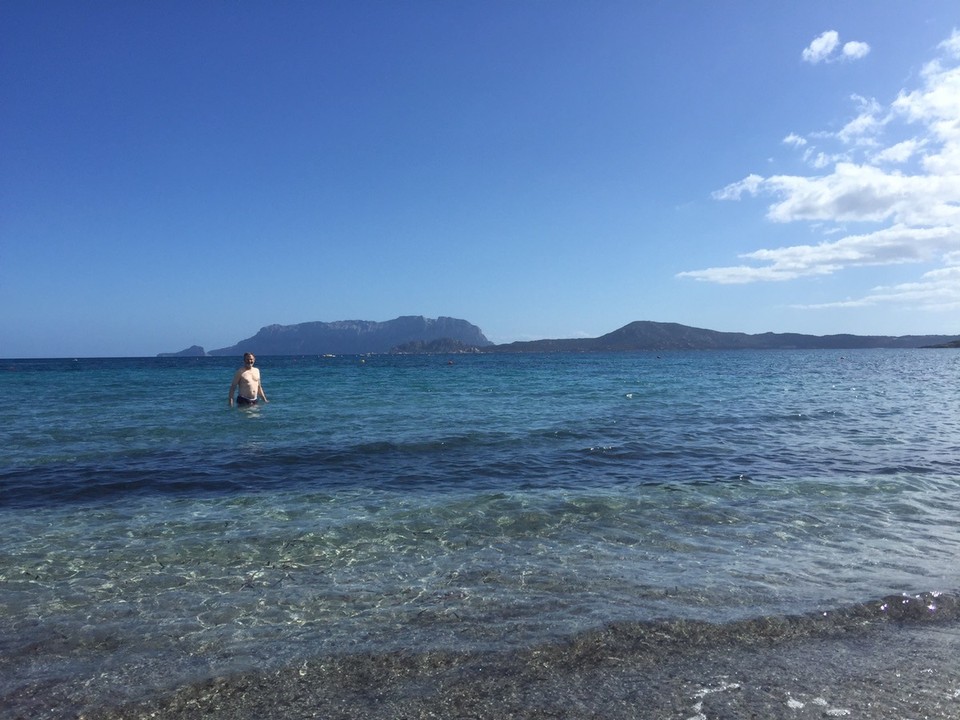  - Italy, Oblia, Sardinia - Ron swimming in Pittulongu Beach.