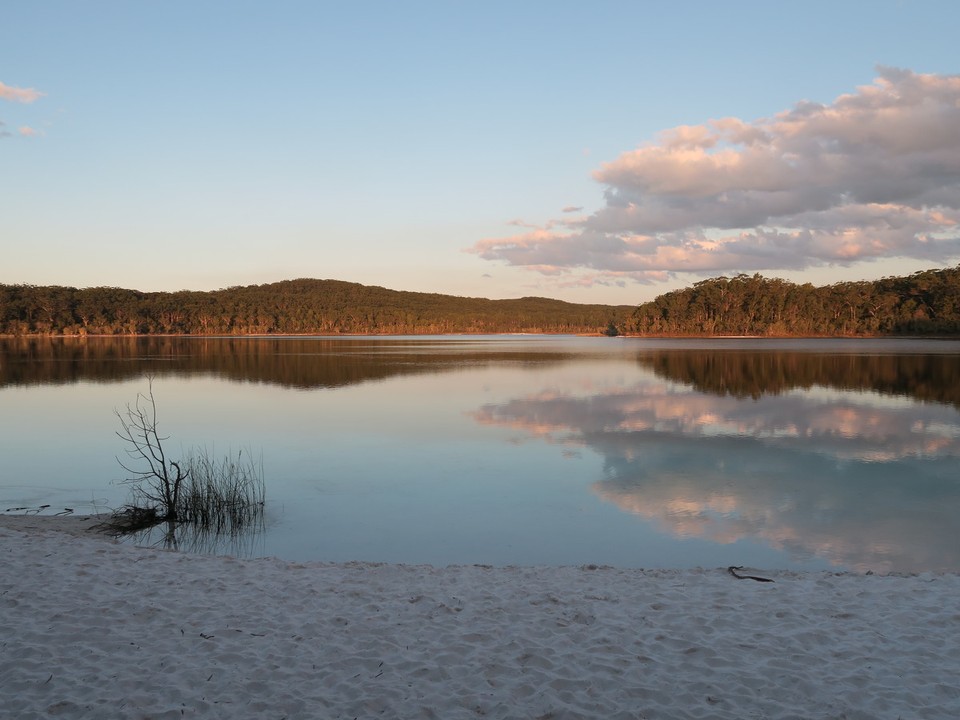 Australia - Fraser Island - Lac McKenzie au couché du soleil