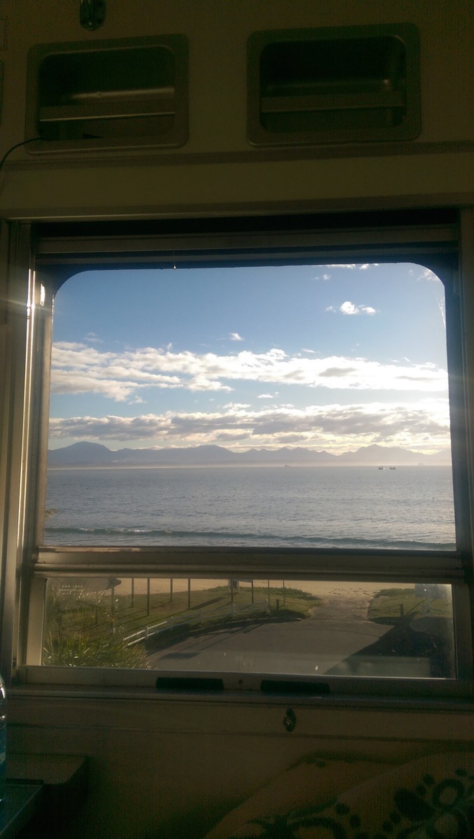 Südafrika - Mossel Bay - Blick aus unserem Schlafwagen am nächsten Morgen.