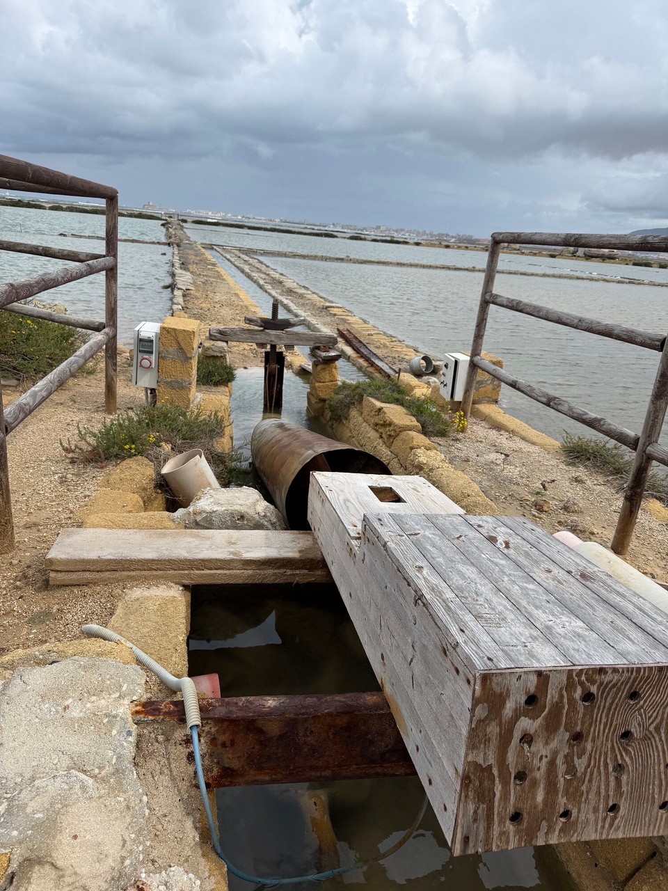 Italien - Marsala - Archimedeschrauben, um das Wasser hochzuheben