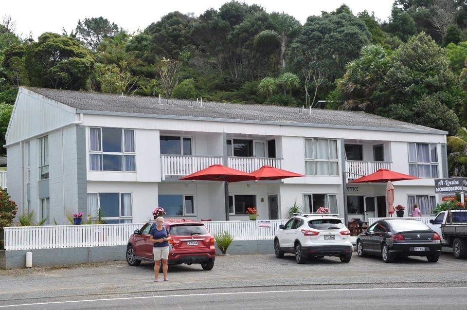 Neuseeland - Mangonui - links oben ist unsere Wohnung
