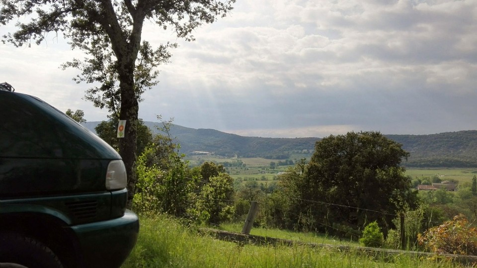 Frankreich - Montoulieu - Blick vom Stellplatz über die Weinberge