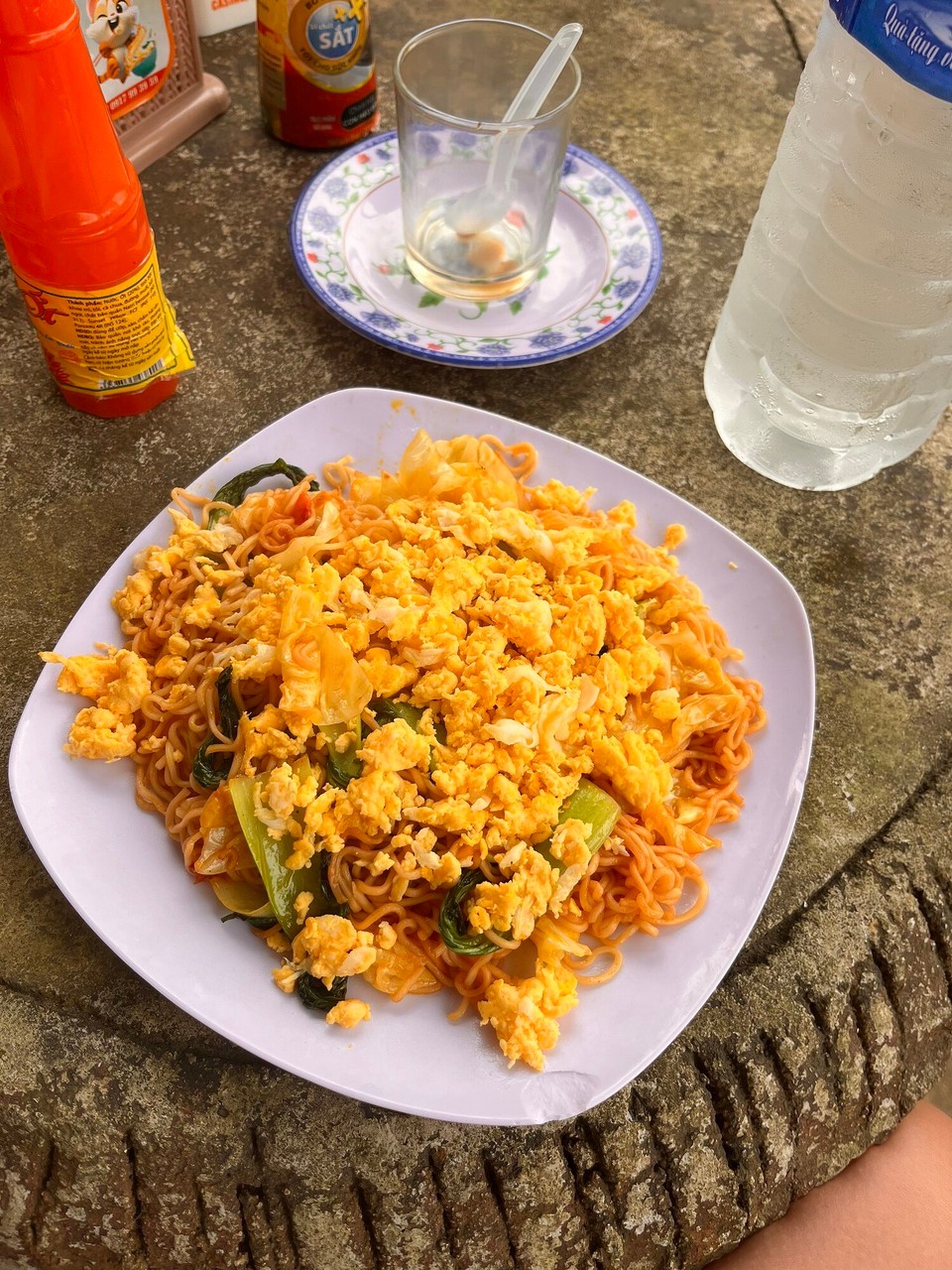 Vietnam - Bo Trach - Got an egg fried rice for 88p and it was so filling. Carried on walking round the town to find some bikes to hire for the day 