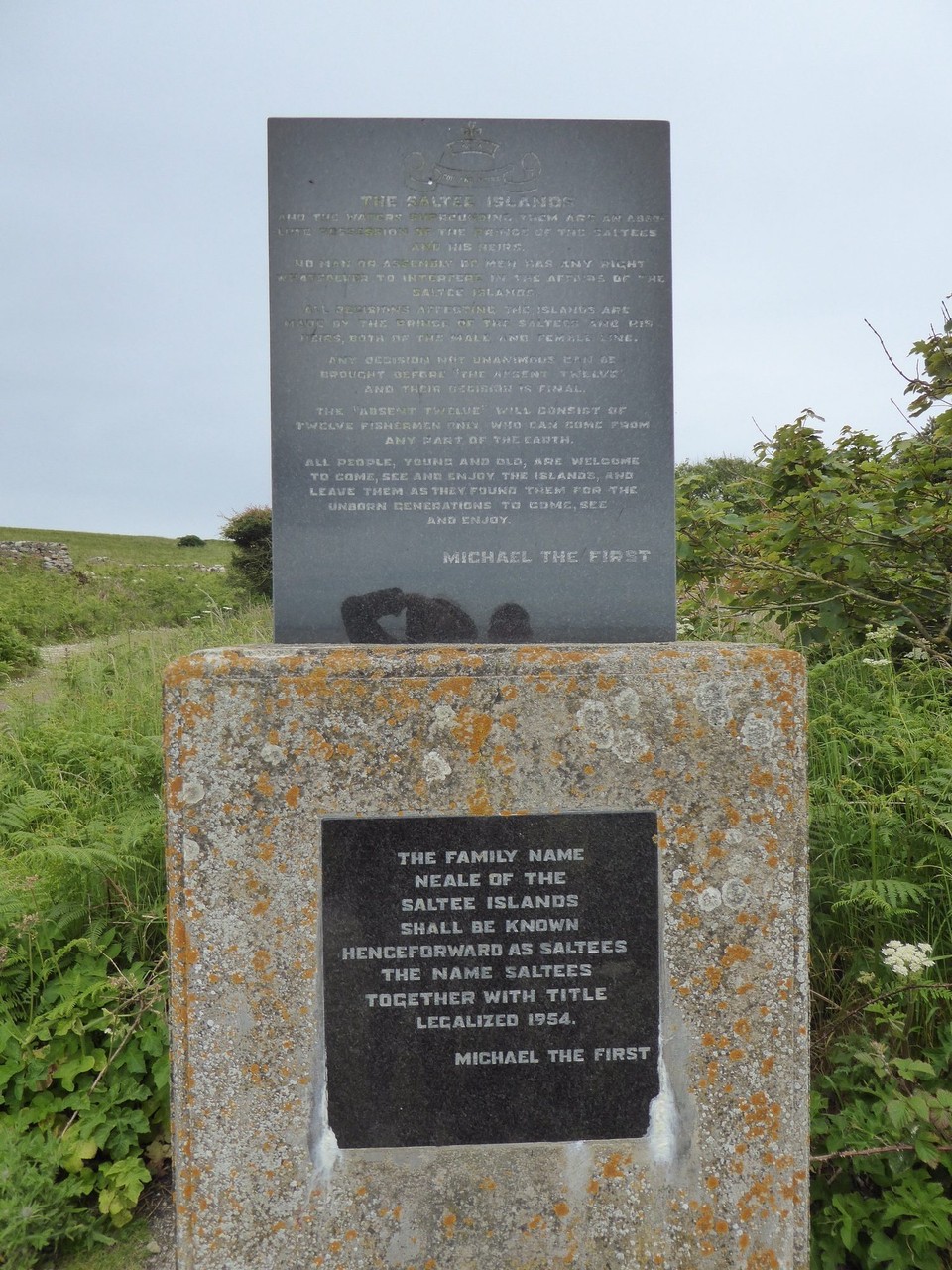 Ireland - Kilmore Quay - We were amused by the island owners’ humour.  Although the Saltees are privately owned, they kindly allow people to land between 11.30 and 4.30.  We wonder how much he paid in 1954?