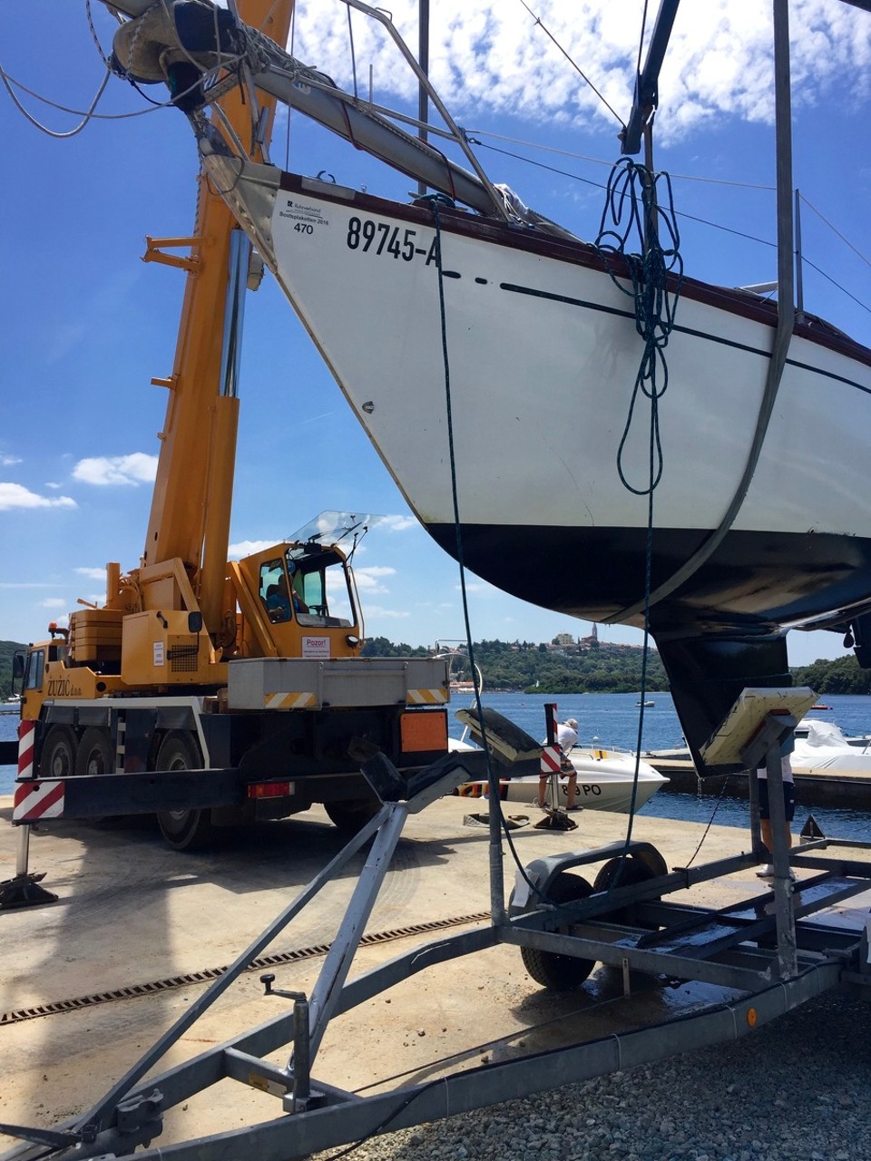 Kroatien - Vrsar - Sergio aus Erwitte mit seinem super Kran