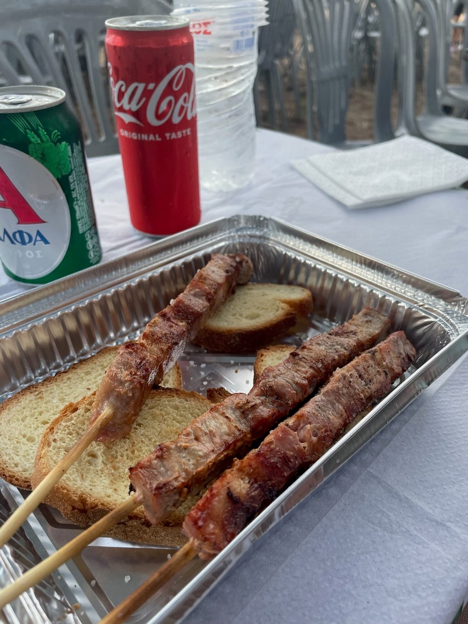Griechenland - Lefkada - Später gab es auch noch unfassbar leckere Souvlaki.