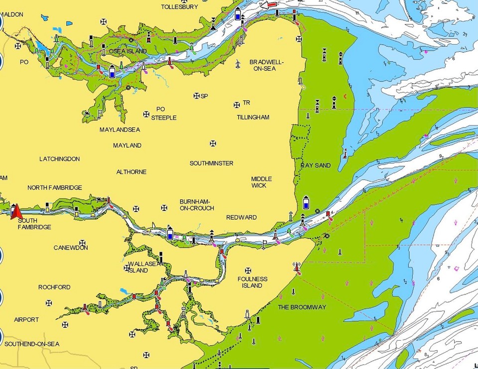 United Kingdom - Chelmsford - The River Crouch seems a very long stretch of water; 8nm from River Roach to North Fambridge.