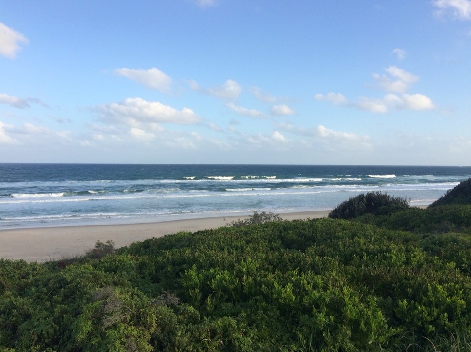 Australien - Halfway Creek - Pippi Beach, auch in Yamba aber wegen Quallen und Brandung kaum badetauglich.