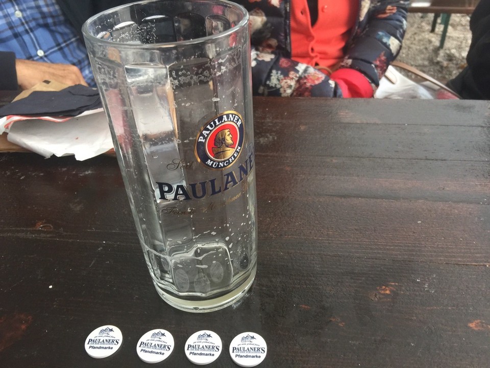  - Germany, Bremen, Schwachhausern - Paulaner Bier Glass and Pfand tokens