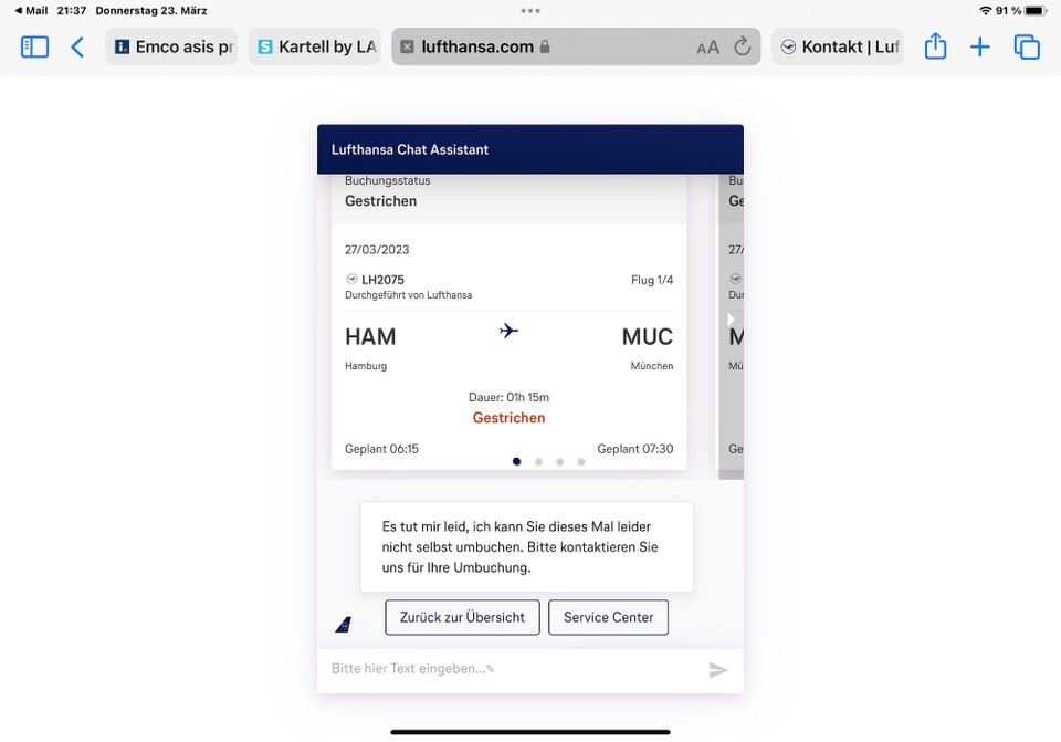 Deutschland - Hamburg - Der erste Tag stand im Zeichen derer die sich auf Kosten anderer versuchen zu bereichern.
Es war Streik, kein Flug in ganz Deutschland.