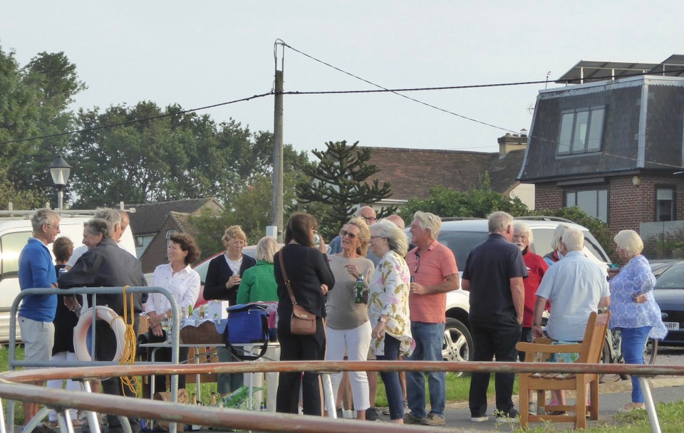 United Kingdom - Walton On The Naze - A spontaneous gathering on the quay side with a glass of bubbly…