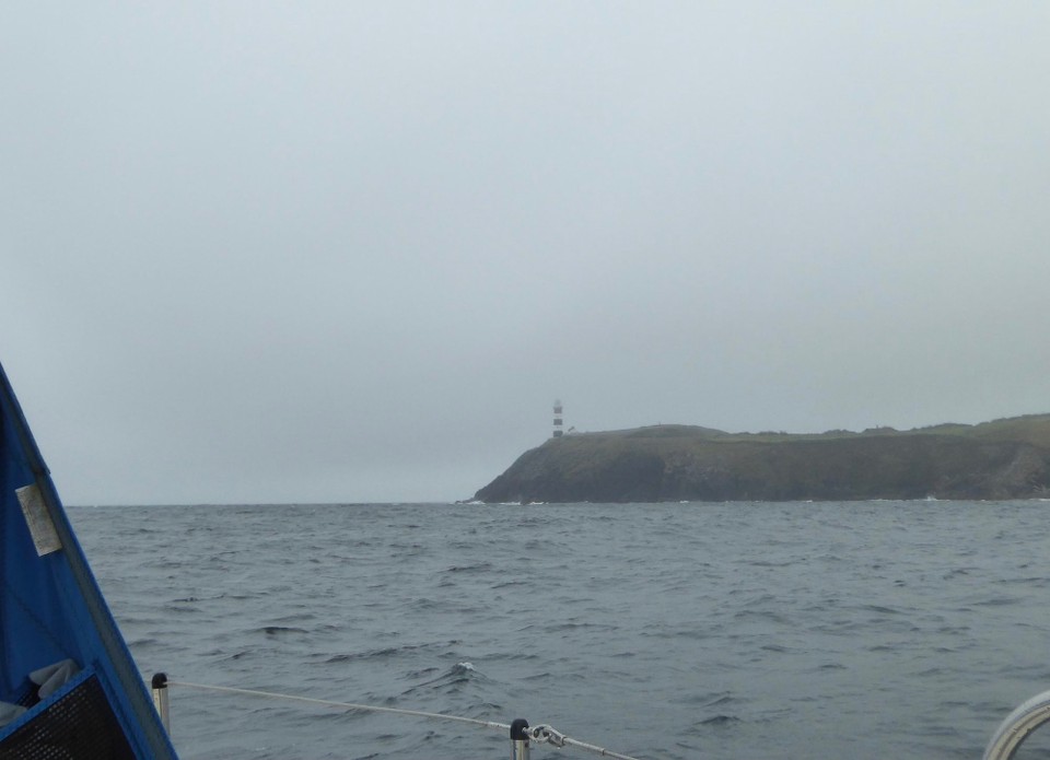 Ireland - Union Hall - It may look calm in the photos, but it seemed to take ages to plough through the swell and wind on our nose to reach the mouth of Kinsale Harbour; we couldn’t even see the lighthouse until we were almost there. We had one other yacht for company which had left the marina at the same time.