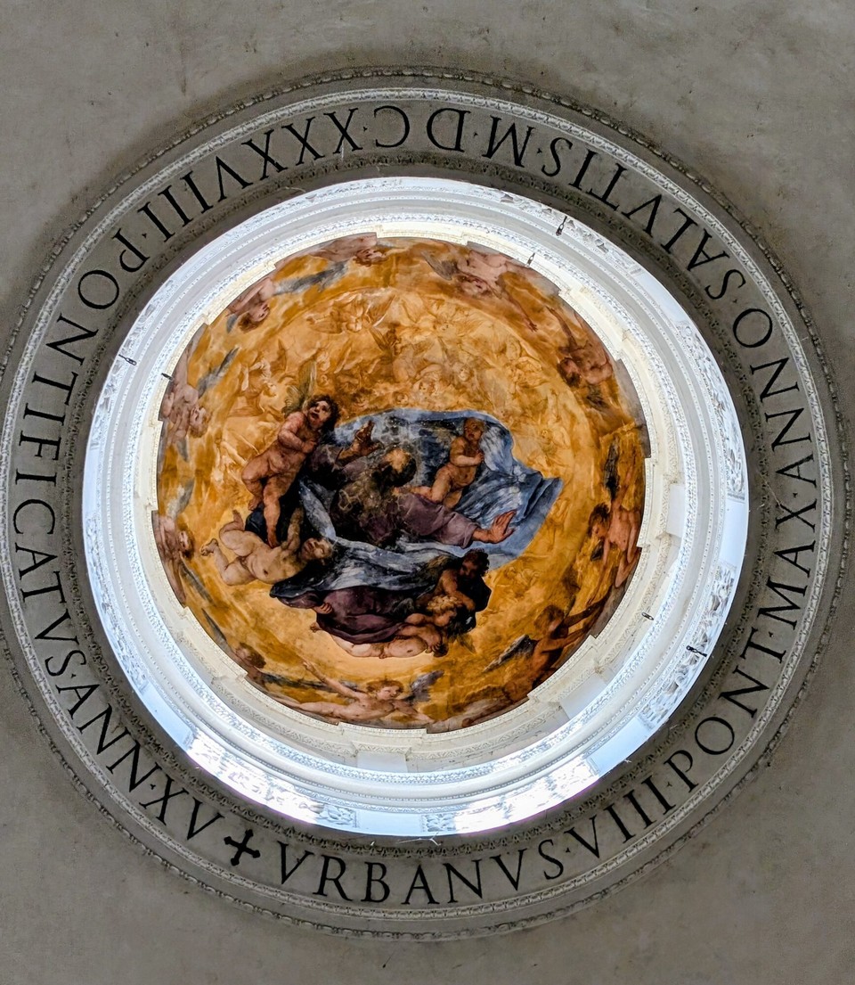 Italien - Rom - Der Rundtempel des Romulus zeigt dieses Deckenbild.