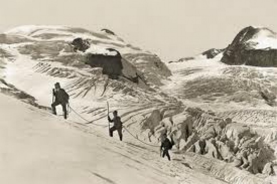 Schweiz - Pontresina/Engadin, - Erstbesteiger (alte Postkarte)
