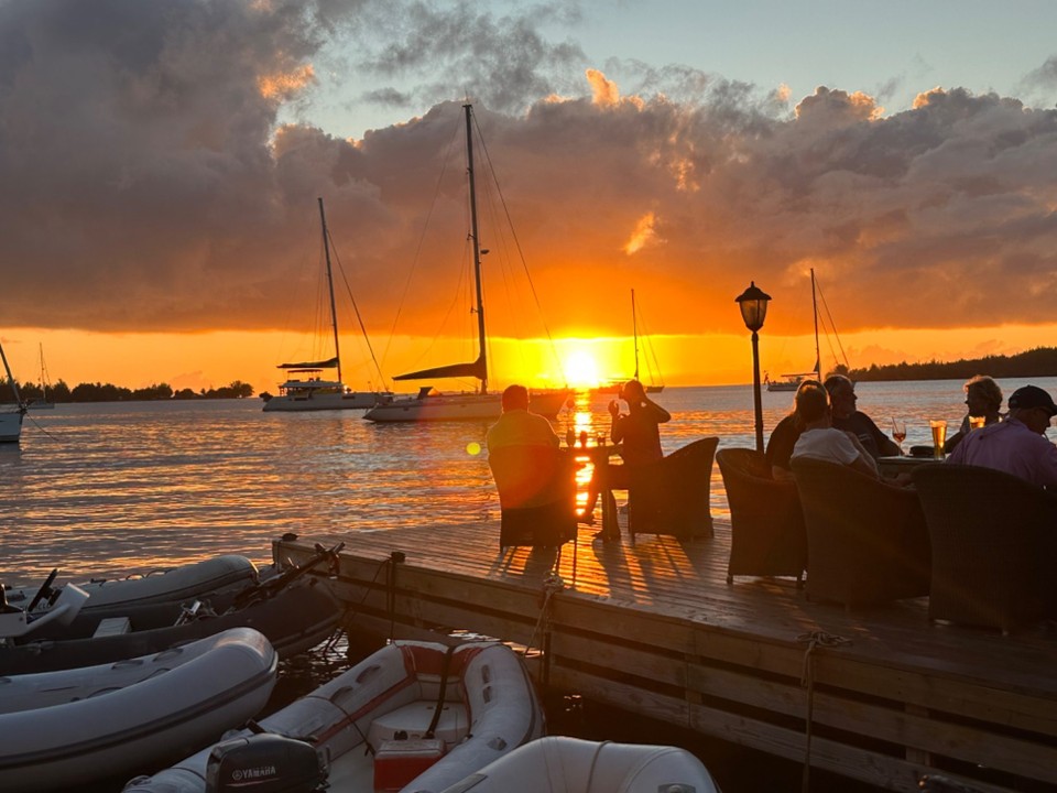 Französisch-Polynesien - Bora-Bora - Ausblick beim Dinner Bora Bora Yachtclub 