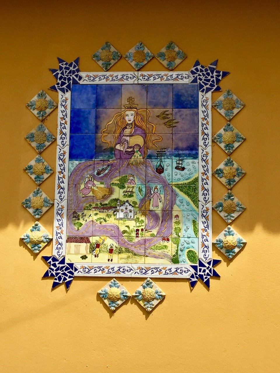 Brasilien - Ilha de Itamaracá - Fliesen Bild am Haus