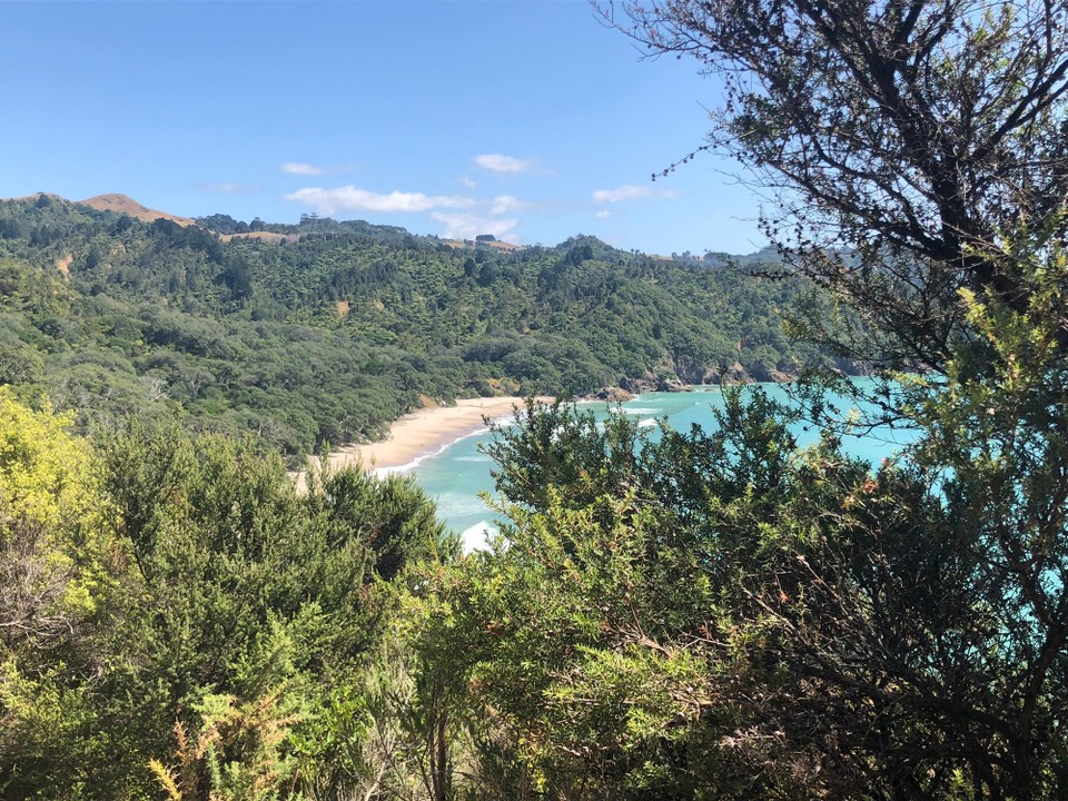 Neuseeland - Waihi Beach - Blick auf unser Ziel, die Orokawa Bay