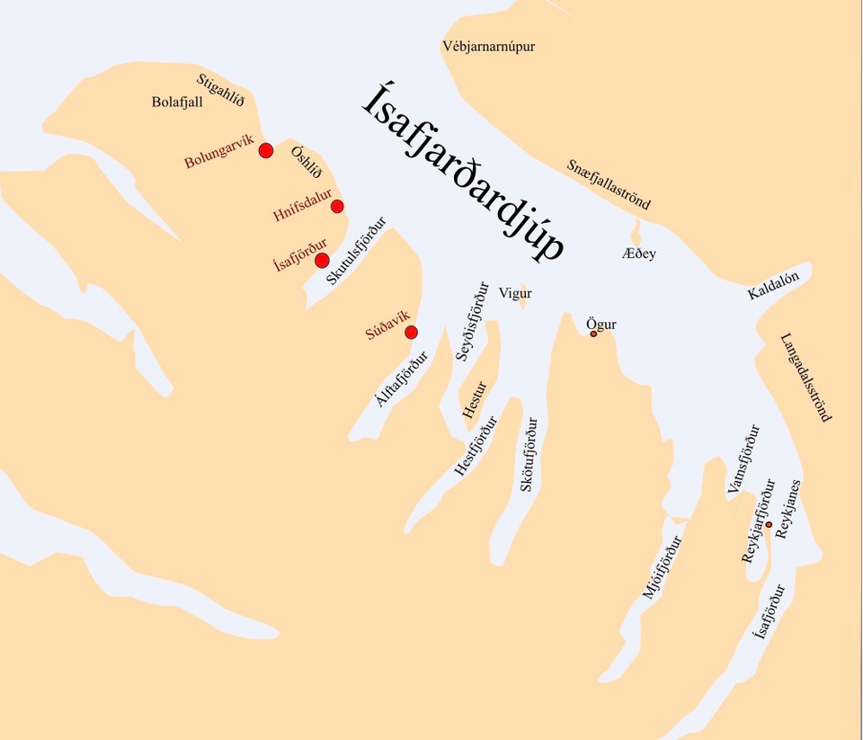 Island - Súðavík - Blick auf den Ísafjarðardjúp.