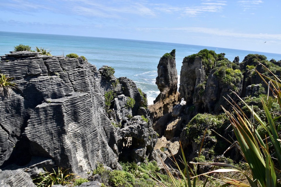 Neuseeland - Hokitika - Die Pancake Rocks sind eine Felsformation, die Felsen sehen aus wie übereinander geschichtete Eierkuchen, wodurch sie zu ihrem Namen kamen.