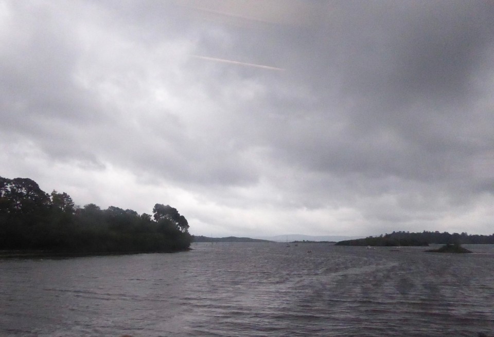 Ireland - Bantry - The bus takes a beautiful route along the coast, but the dark skies looked foreboding. A combination of rain, and increasing winds making the waters choppy, meant we were soaked through by the time we got back onboard Avalon.